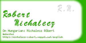 robert michalecz business card